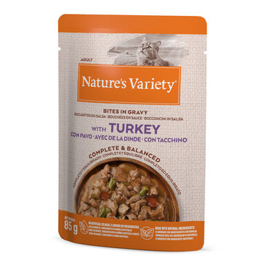 Nature’s Variety Pedaços de Peru Saquetas com molho para gatos 